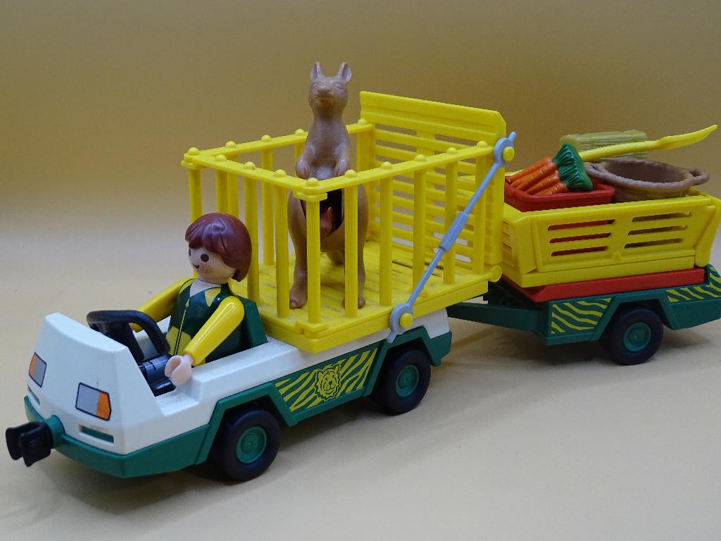Playmobil vervoerkarretje Zoo, Kinderen en Baby's, Speelgoed | Playmobil, Ophalen of Verzenden, Zo goed als nieuw, Complete set