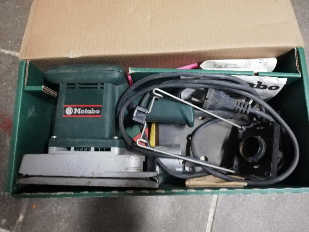Metabo schuurmachine, scharen, meters, wolsleutels..., Ophalen of Verzenden, Gebruikt
