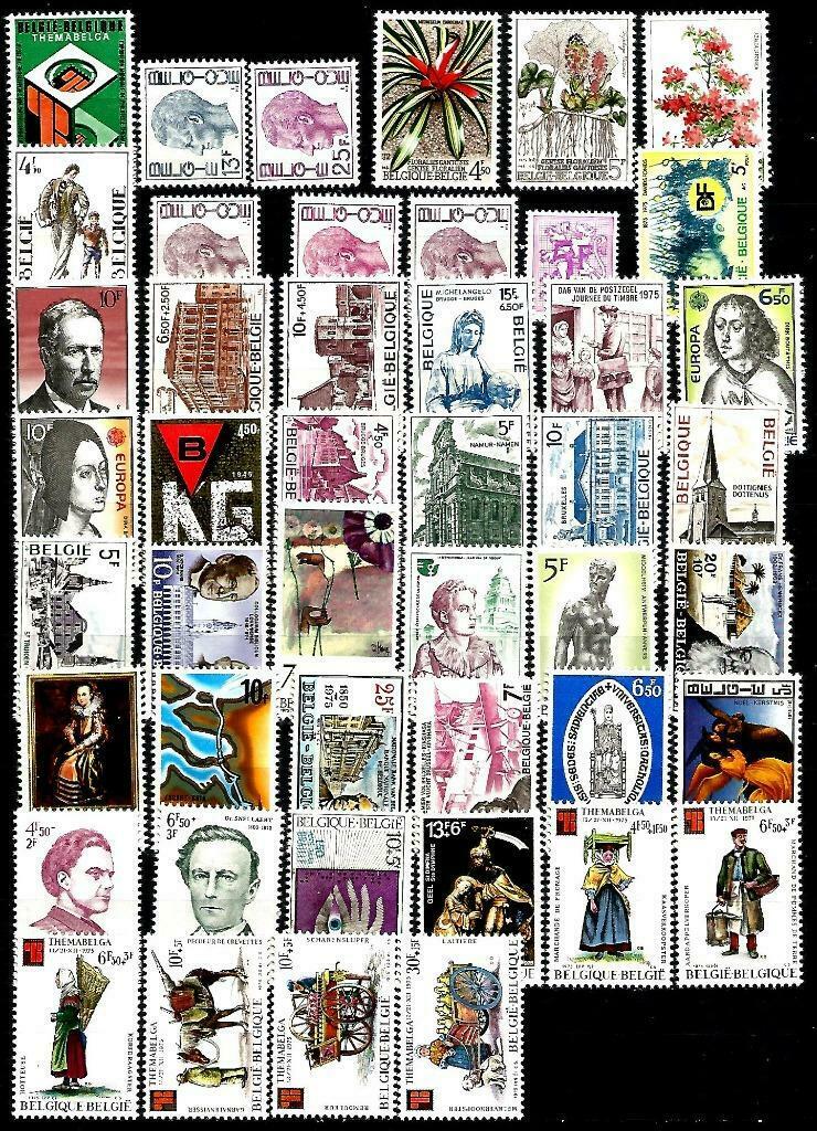 België 1975 Zegels uit 1975**, Postzegels en Munten, Orginele gom, Ophalen of Verzenden, Zonder stempel, Postfris
