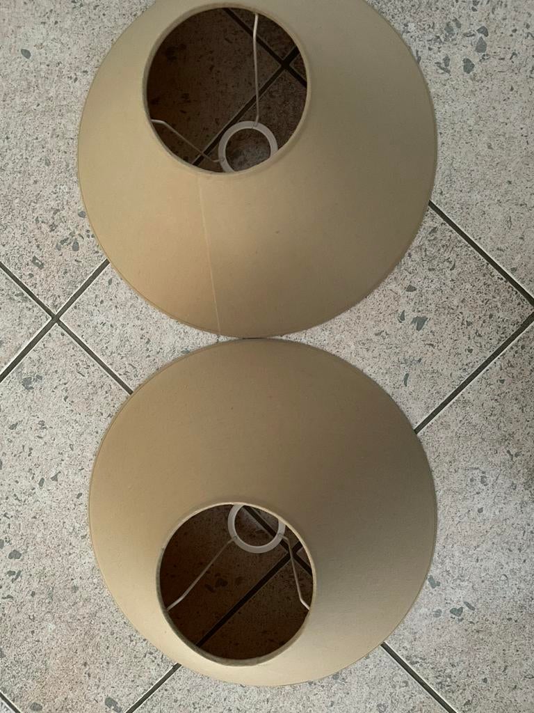 2 lampenkappen beige, Ophalen, Beige, Rond, Zo goed als nieuw