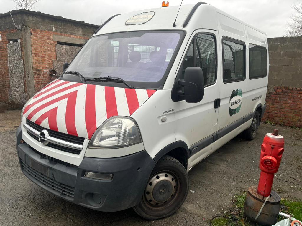 Opel Movano 9PL MINIBUS AIRCO 170,000KM 2008 EURO4, Auto's, Movano, Wit, 9 zetels, Bedrijf