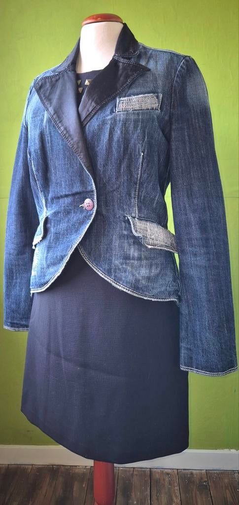 Veste en jean rose indienne, Enlèvement ou Envoi, Taille 36 (S)