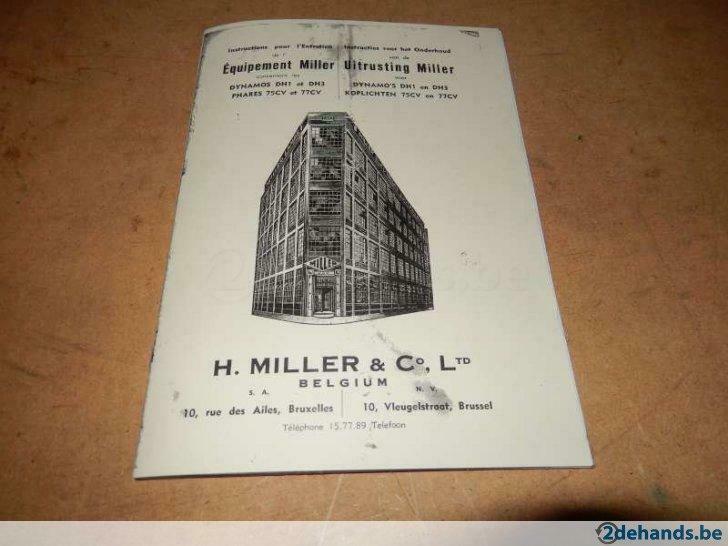 Miller uitrusting met elektrische schema's voor oldtimermoto, Motoren, Ophalen of Verzenden