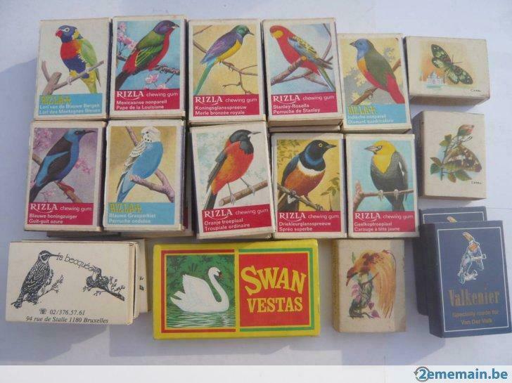 Boîtes d'allumettes "oiseaux", bon état, 95% complètes., Collections, Enlèvement, Utilisé, Boîtes ou marques d'allumettes