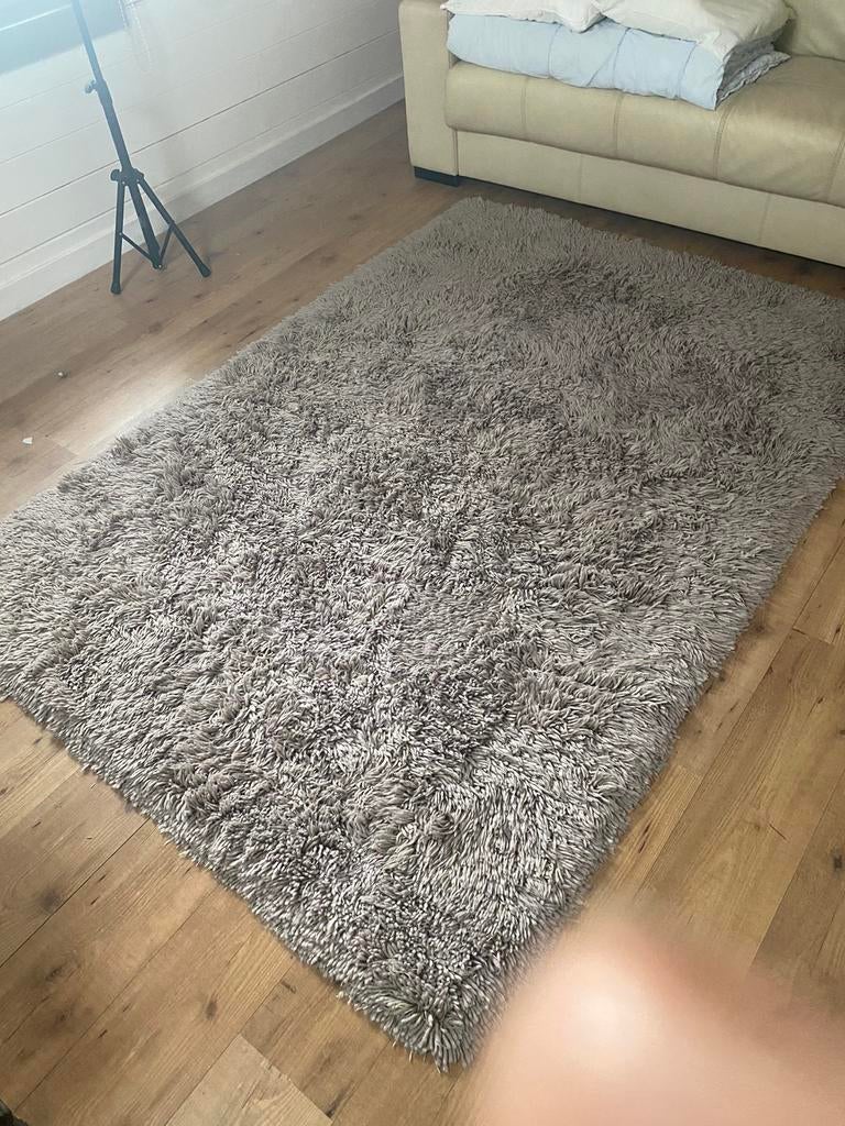 Tapijt 160 cm x 230 cm  in wol, Ophalen, Gebruikt, Beige, 150 tot 200 cm