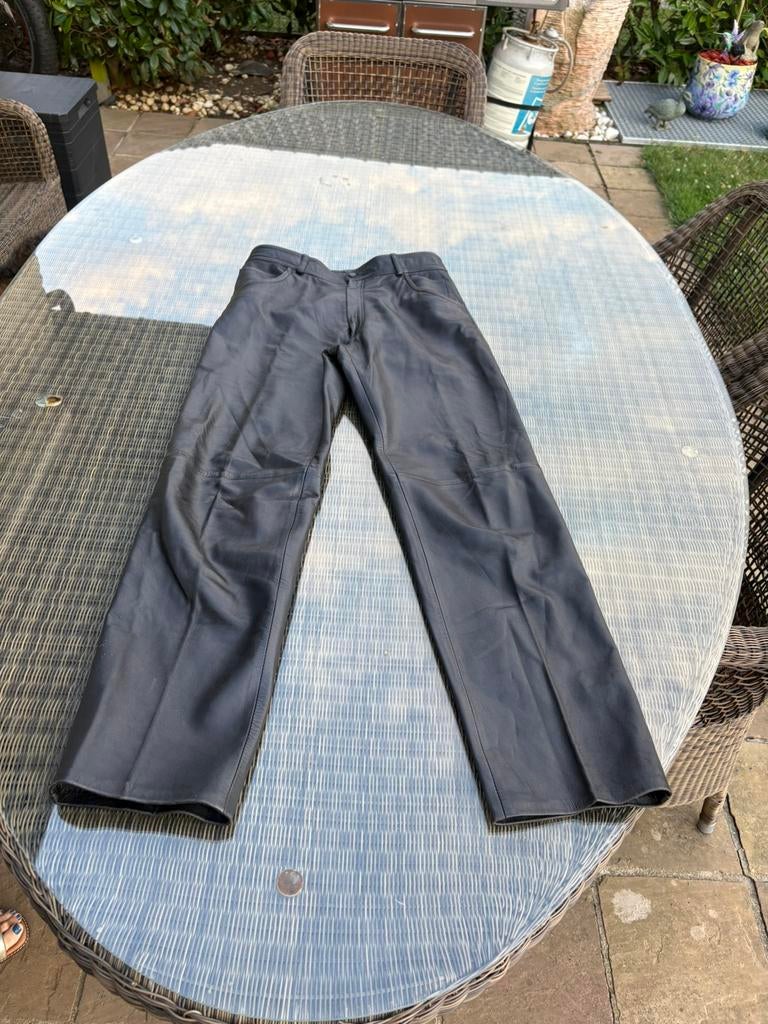 Lederen broek jeansmaat 30, Ophalen, Tweedehands, Heren, Broek | leer