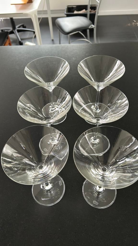 6 martini glazen, Enlèvement, Comme neuf