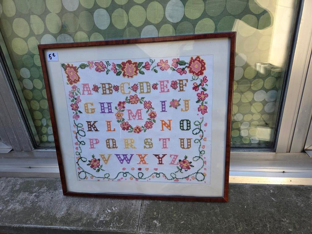 Handwerk ABC achter glas., Antiek en Kunst, Ophalen of Verzenden