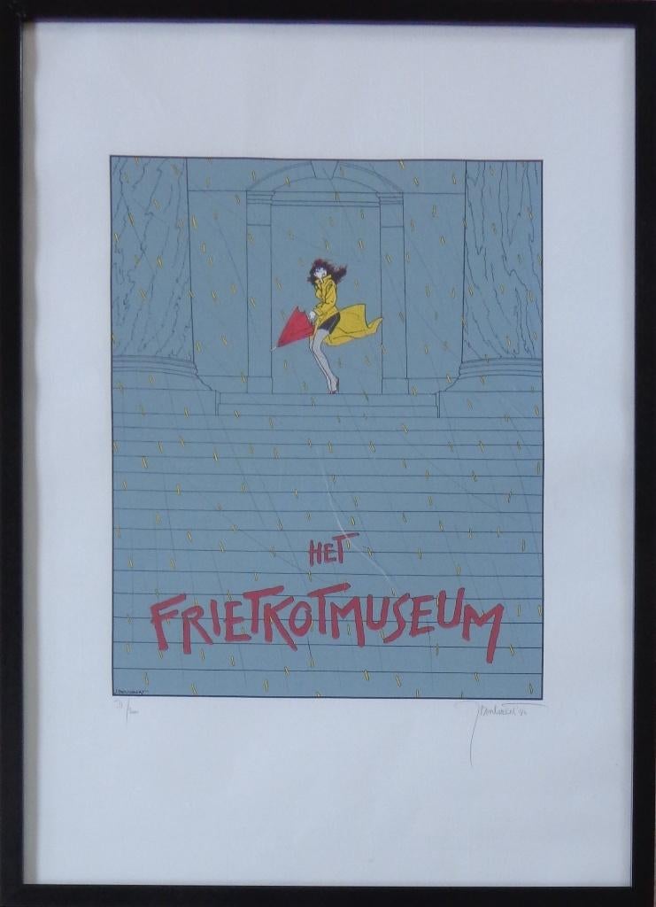 JAN BOSSCHAERT / FRIETKOTMUSEUM / KLEURZEEFDRUK / 73x53cm, Enlèvement
