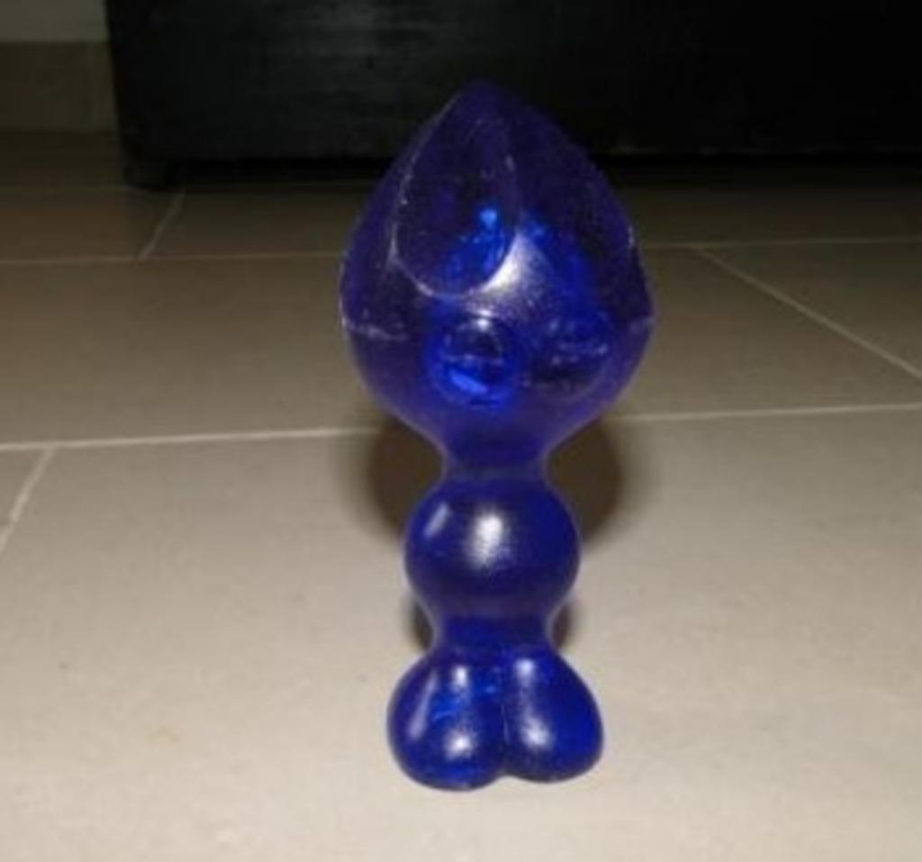 Blauwe citroenpers Koziol "Lemmi" Lemon Squeezer, Ophalen of Verzenden, Gebruikt, Kunststof, Los bestek