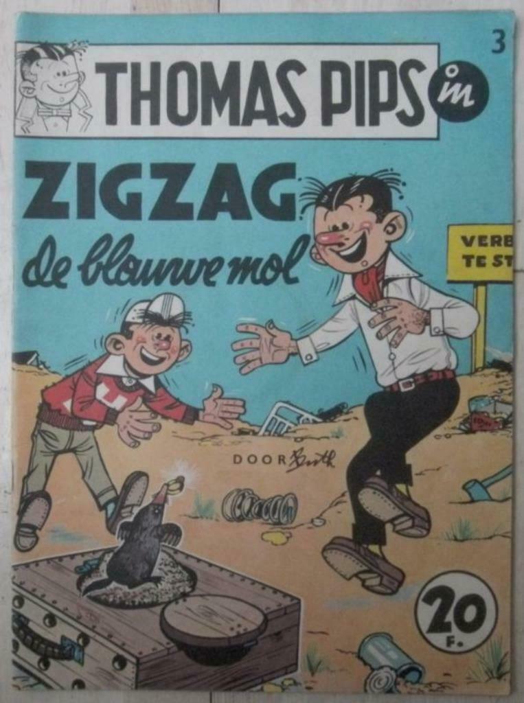diverse strips 13 Kuifje, Lustige Kapoentjes, Thomas Pips..., Ophalen of Verzenden