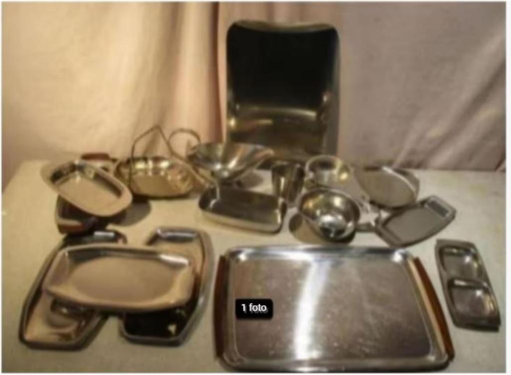 Beau lot de toutes sortes de plats et bols en métal, Enlèvement ou Envoi, Comme neuf, Autres matériaux, Balance ou Balances