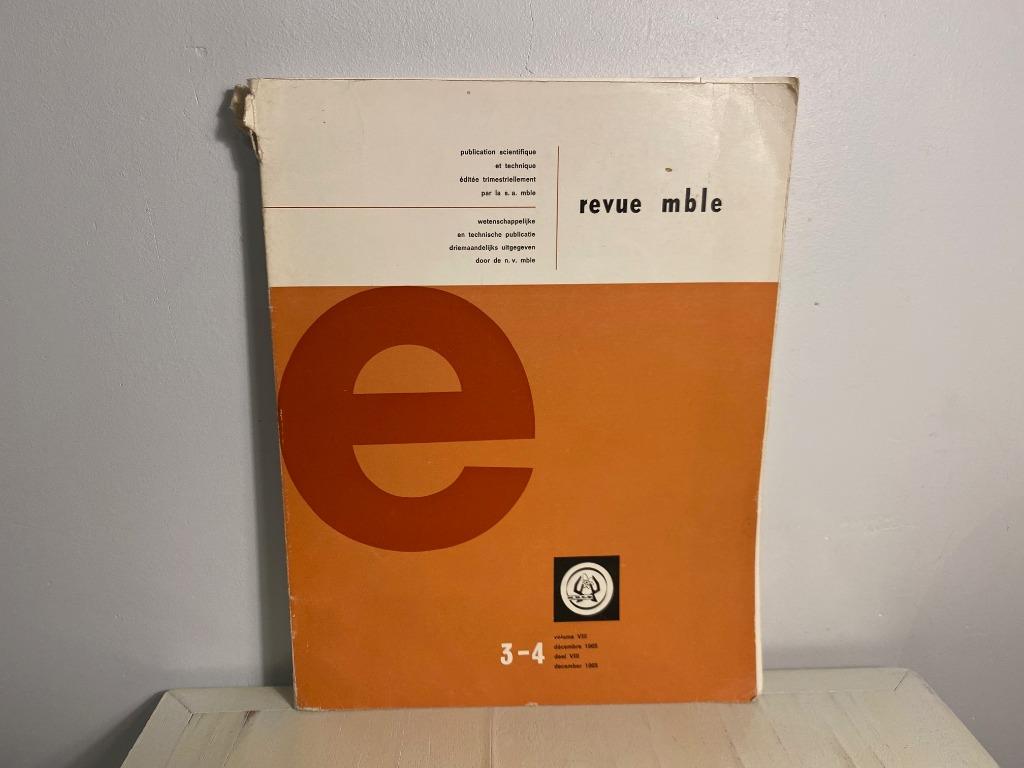 Revue MBLE Volume VIII 3-4 décembre 1965 M.B.L.E., Enlèvement ou Envoi