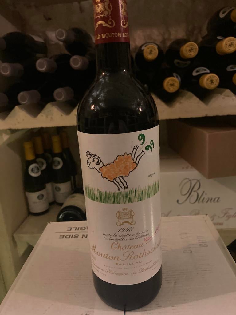 Mouton Rothschild 1999, Verzamelen, Wijnen, Zo goed als nieuw, Frankrijk, Vol, Ophalen of Verzenden
