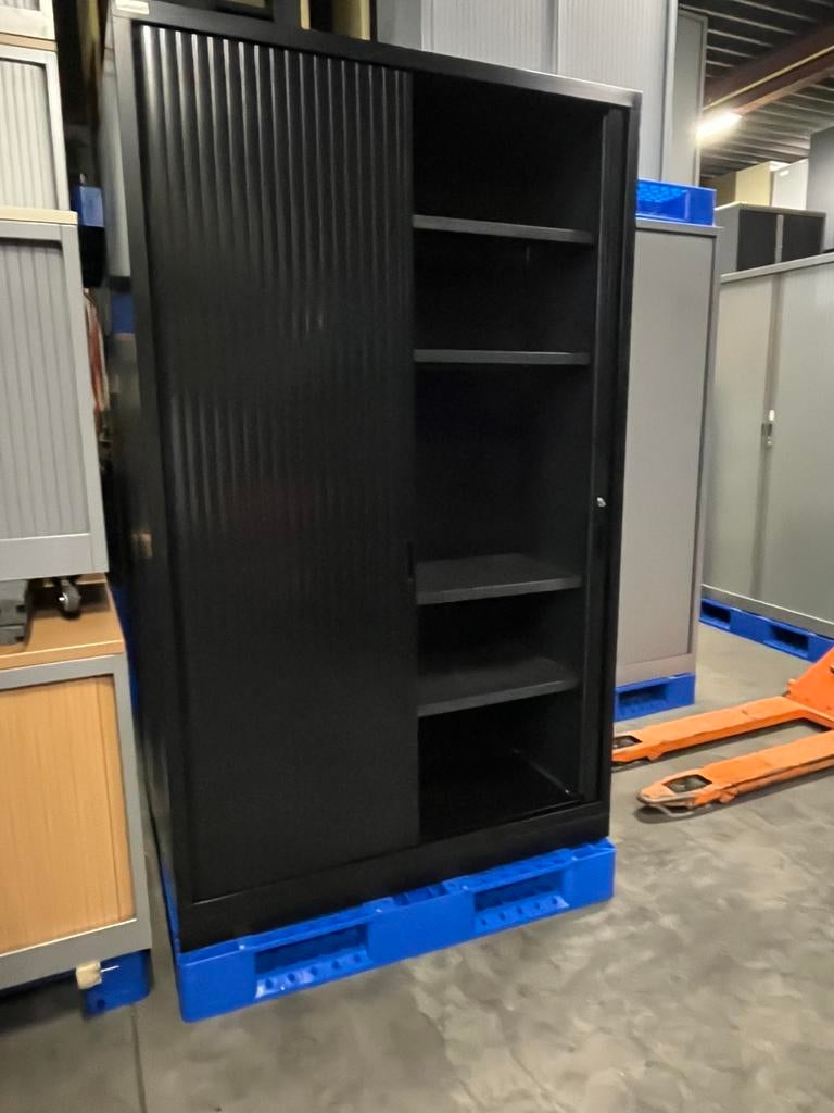 Rolluik-Roldeur-archiefkast,  ZWART/ZWART, Huis en Inrichting, Kasten | Roldeurkasten en Archiefkasten, Ophalen, Gebruikt