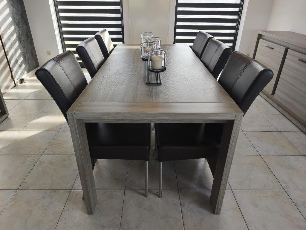 complete moderne kwalitatieve eetkamer, Maison & Meubles, Salles à manger complètes, Comme neuf, Enlèvement