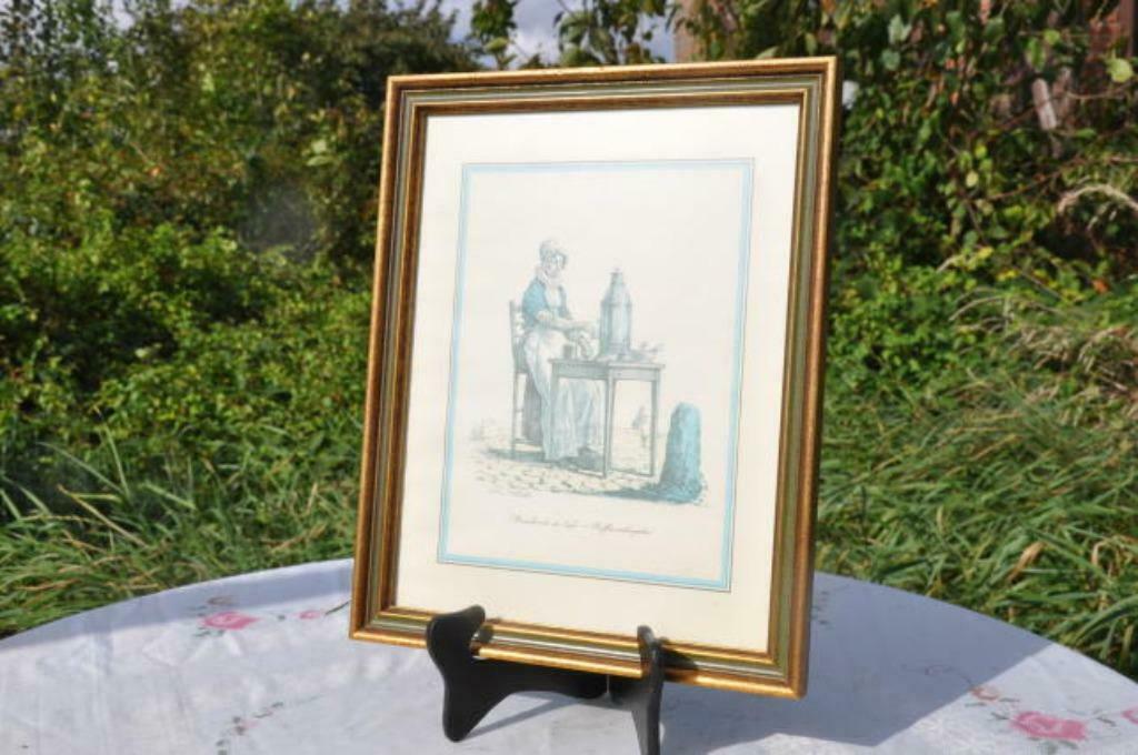 §  cadre gravure marchand de café  carle vernet (2), Ophalen of Verzenden