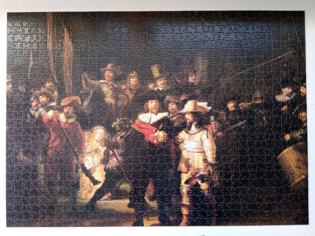 Puzzel Rembrandt 1000 stuks, Enlèvement, 500 à 1500 pièces, Utilisé, Puzzle