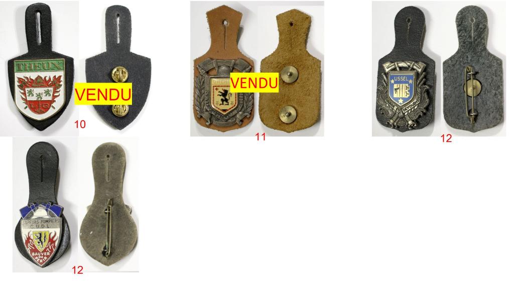 Insignes de poche sapeurs pompiers - 8 € pièce, Verzamelen, Militaria | Algemeen, Overige soorten, Embleem of Badge, Ophalen of Verzenden