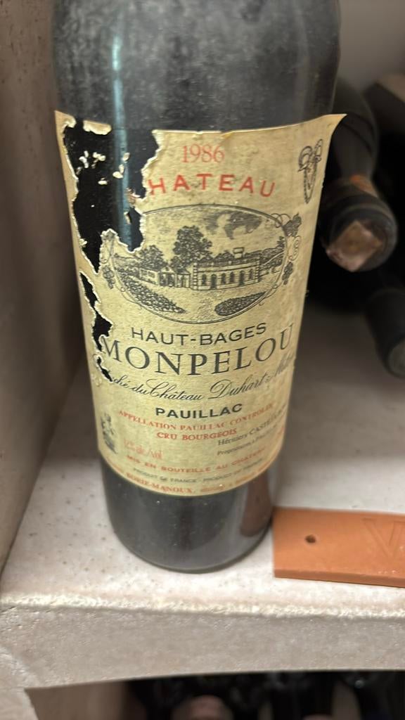 1986 Pauillac Château Haut Bages Monpelou, Enlèvement, Comme neuf