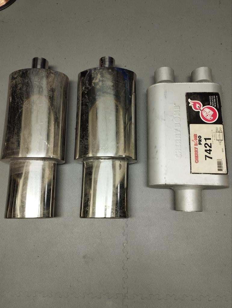Lot de 3 marmites d échappement inox