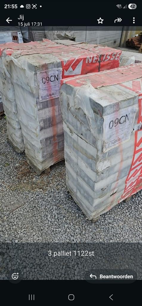 Nelissen Gevelstenen 09CN – 1122 stuks – Nieuw, Enlèvement, Comme neuf