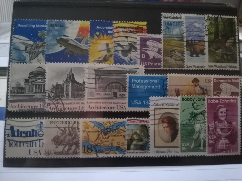 Veel gebruikte postzegels U.S.A, Ophalen of Verzenden, Gestempeld