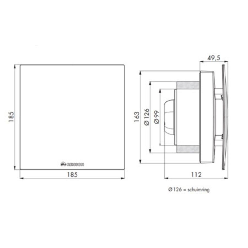 Renson Waves decentrale ventilator met CO² sensor - 10896, Ophalen of Verzenden, Nieuw, Radiator