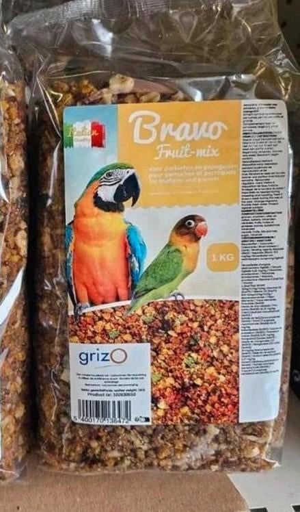 Bravo Fruit Mix Grof 1kg, Bird-X Heerlijke mengeling, Ophalen