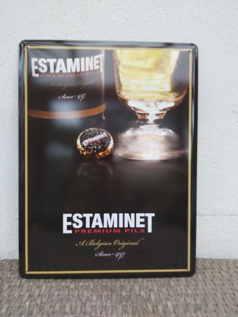 Estaminet reclame bord, Verzamelen, Ophalen of Verzenden, Zo goed als nieuw, Palm