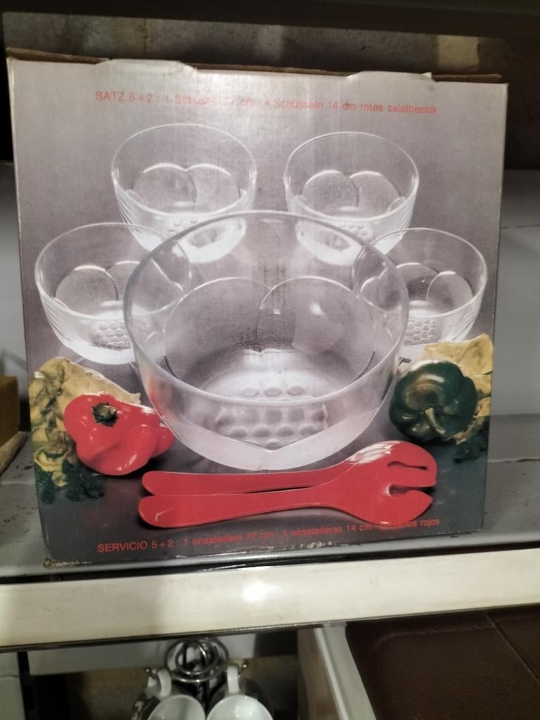 Saladier en verre, Enlèvement ou Envoi, Comme neuf, Verre