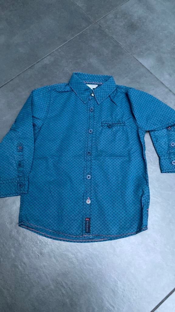 Nr 52: Mooi blauw hemd maat 110 JBC, Overhemd of Blouse, JBC, Ophalen of Verzenden, Zo goed als nieuw