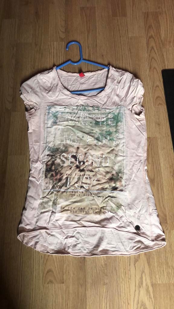 T-shirt EDC M, Maat 38/40 (M), Korte mouw, Roze, Gedragen
