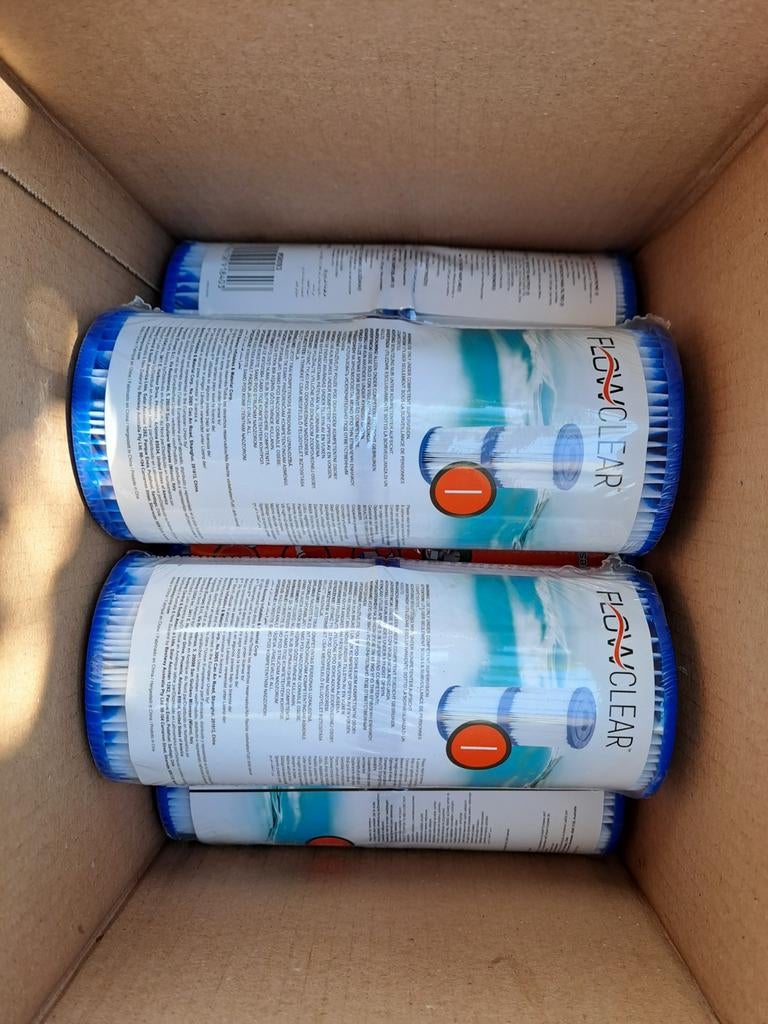 10 Bestway Flowclear Zwembadfilters Type I, Ophalen, Reinigingsmiddel
