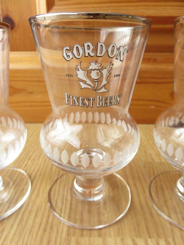 4 superbes mini verres galopin Gordon Finest Beer de 15cl, Ophalen of Verzenden, Nieuw, Glas of Glazen, Overige merken