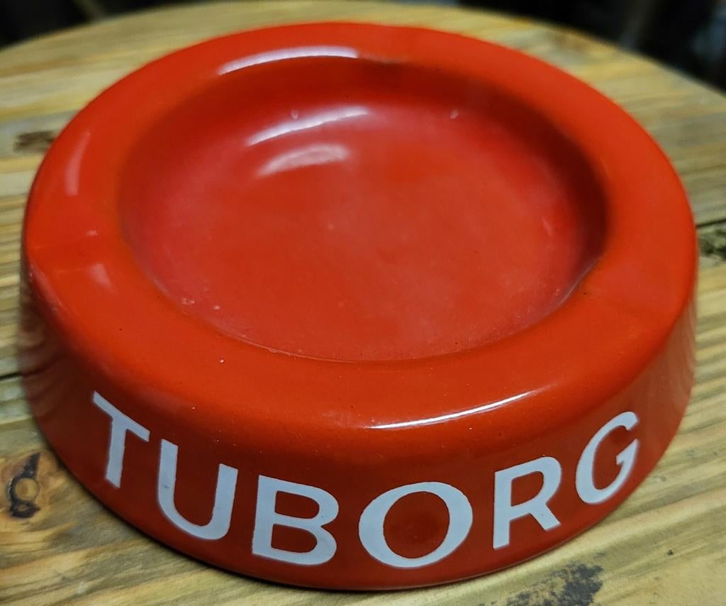 Cendrier rond en émail Tuborg, Collections, Enlèvement ou Envoi, Comme neuf