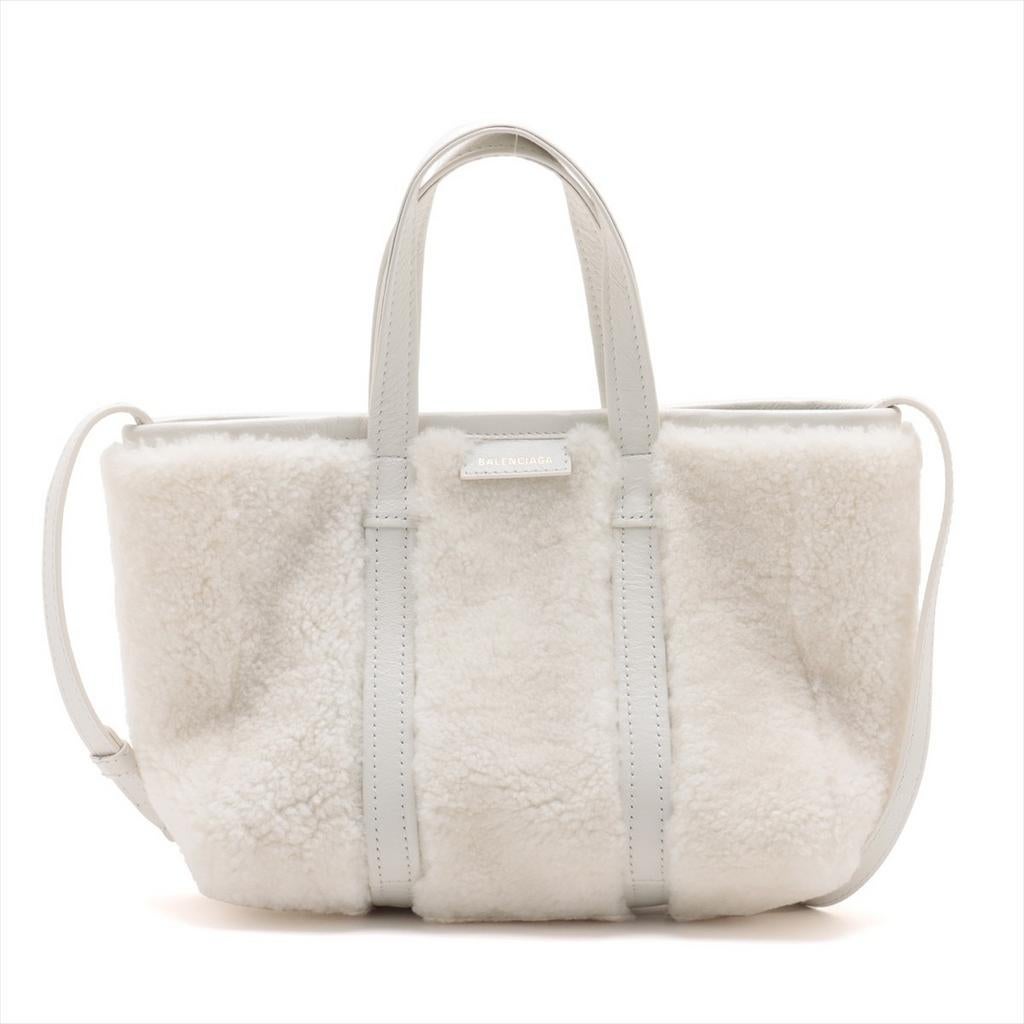 Balenciaga Barbez small, Envoi, Comme neuf, Blanc, Sac à bandoulière