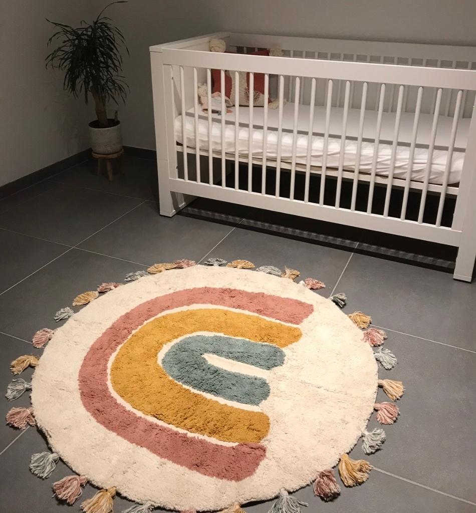 Meegroeibed Childhome 140x70 + aerosleep matras/beschermer, Ophalen, 70 tot 85 cm, 140 tot 160 cm, Zo goed als nieuw