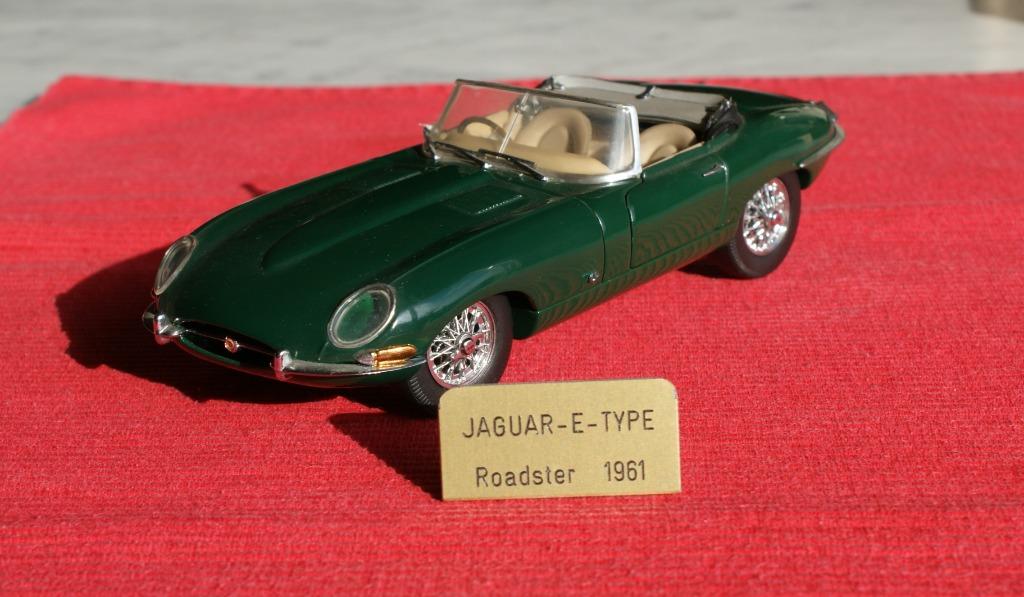 Jaguar Type E, cabriolet, 1961, Franklin Mint, 1:24, Enlèvement ou Envoi, Comme neuf, Voiture, Autres marques