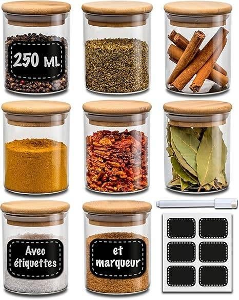 Kruidenpotjes van glas met deksel | GRATIS LEVERING, -, Verzenden, -, Overige typen