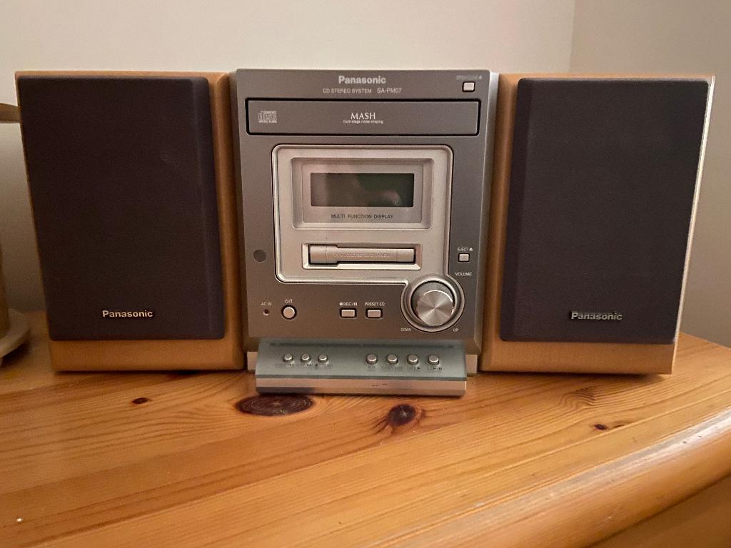 Panasonic CD STEREO SYSTEM SA-PMO7, Micro chaîne, Comme neuf, Enlèvement, Haut-parleurs