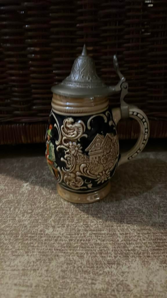 Duitse Bierpot met deksel, Antiek en Kunst, Ophalen of Verzenden
