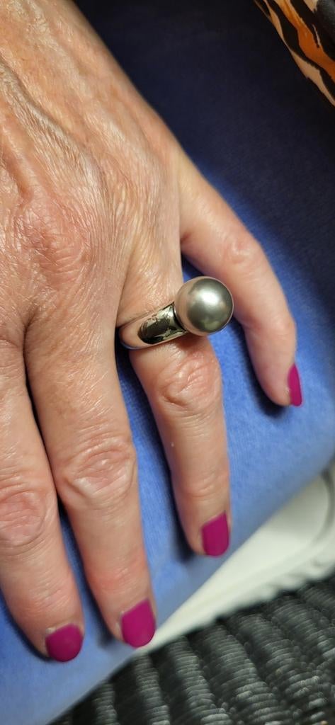 Zinzi parel ring, echt zilver, Ophalen of Verzenden, Nieuw, Zilver, Zilver