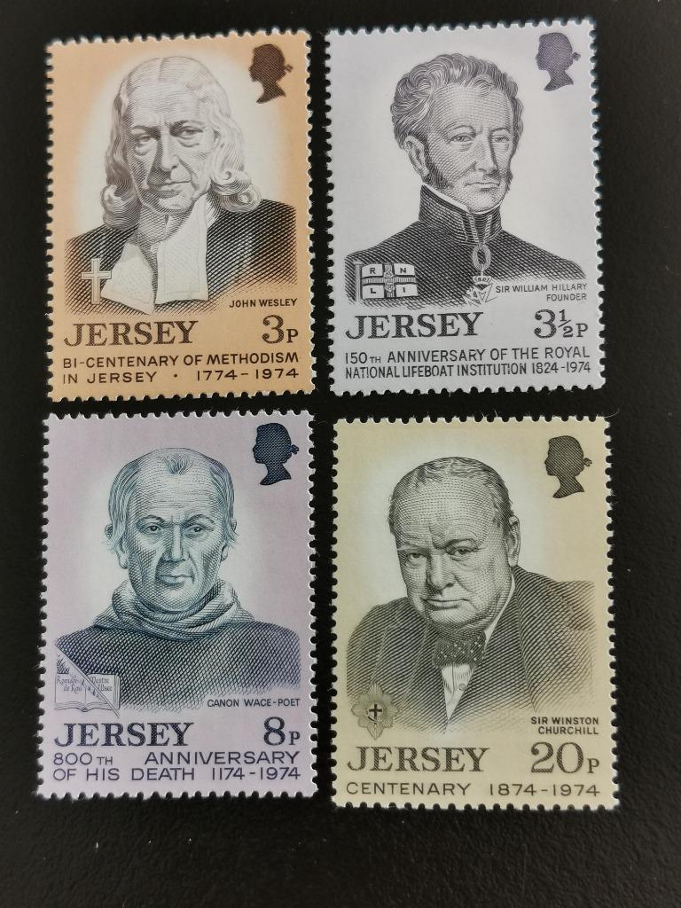 Jersey 1974 - reeks bekende personen - Winston Churchill **, Postzegels en Munten, Ophalen of Verzenden, Postfris