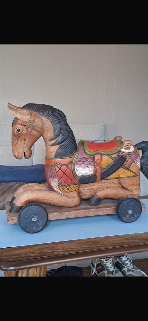 mooie eyecatcher houten paard, Ophalen of Verzenden, Gebruikt