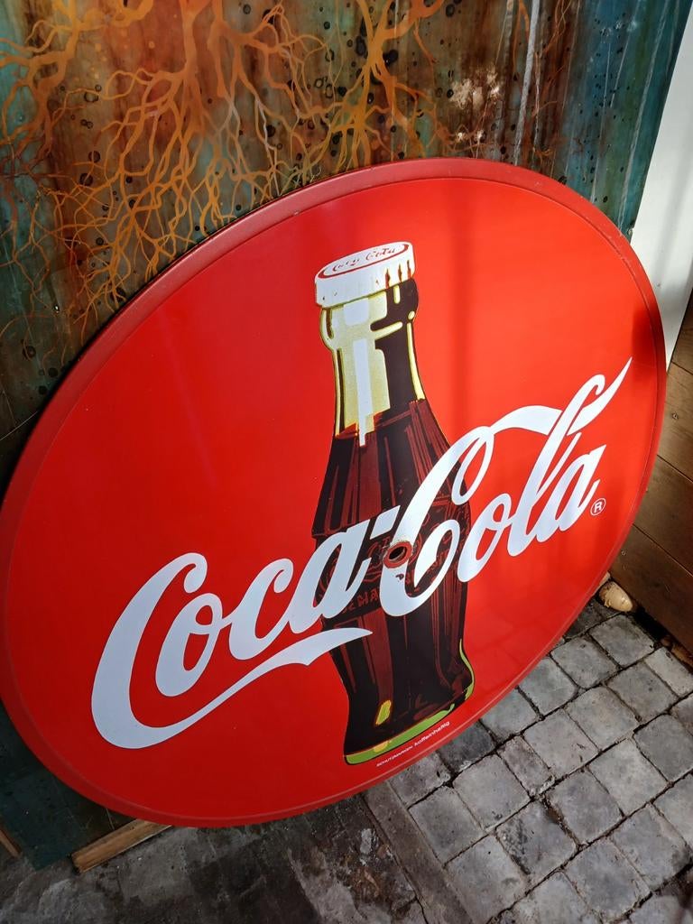 RETRO Coca Cola tafelblad met opening voor een parasol 102 c, Verzamelen, Merken en Reclamevoorwerpen, Ophalen