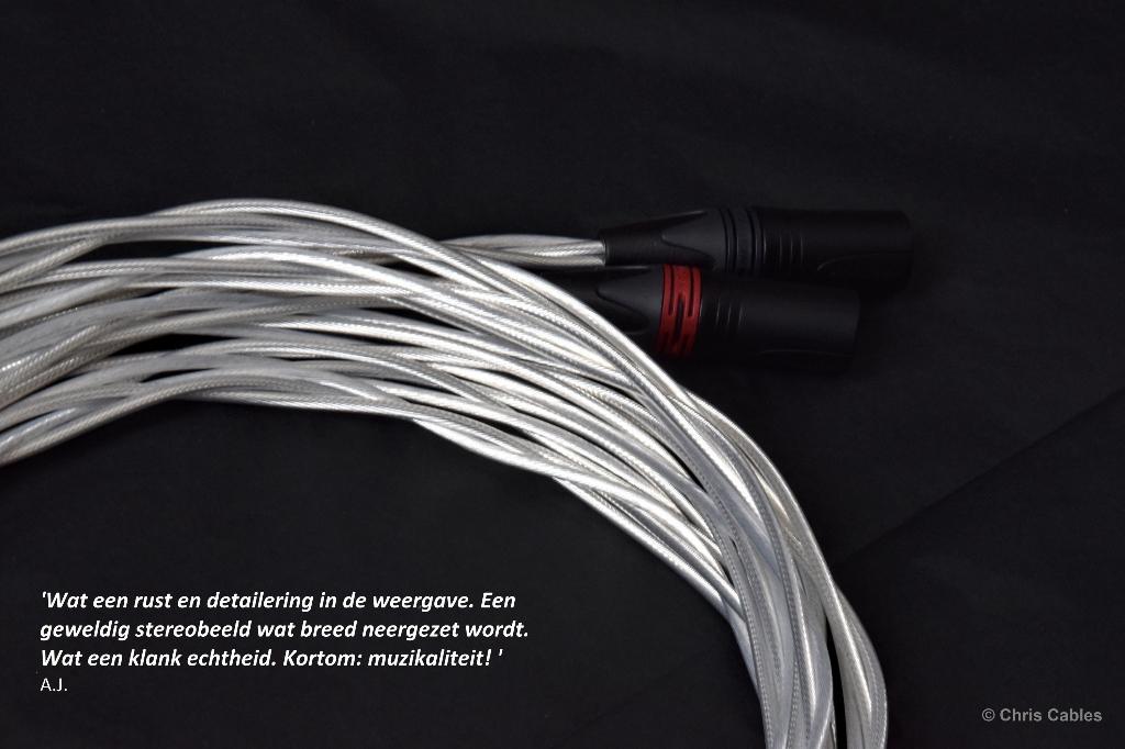 'The Crystal Clear XLR' audiophile interlink van ChrisCables, TV, Hi-fi & Vidéo, Câbles audio & Câbles de télévision, Envoi, Neuf