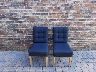 stoelen, Comme neuf, Enlèvement, Bleu, Tissus