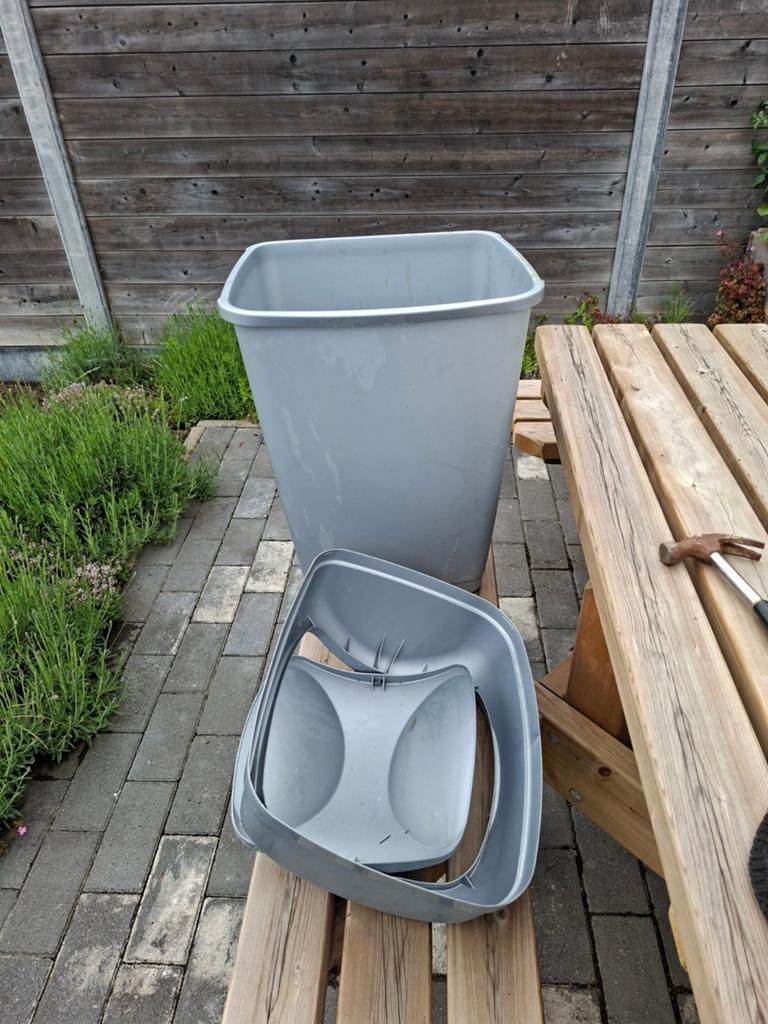 Vuilbak 30-35L afvalemmer, Ophalen, Kunststof, Grijs, Overige typen