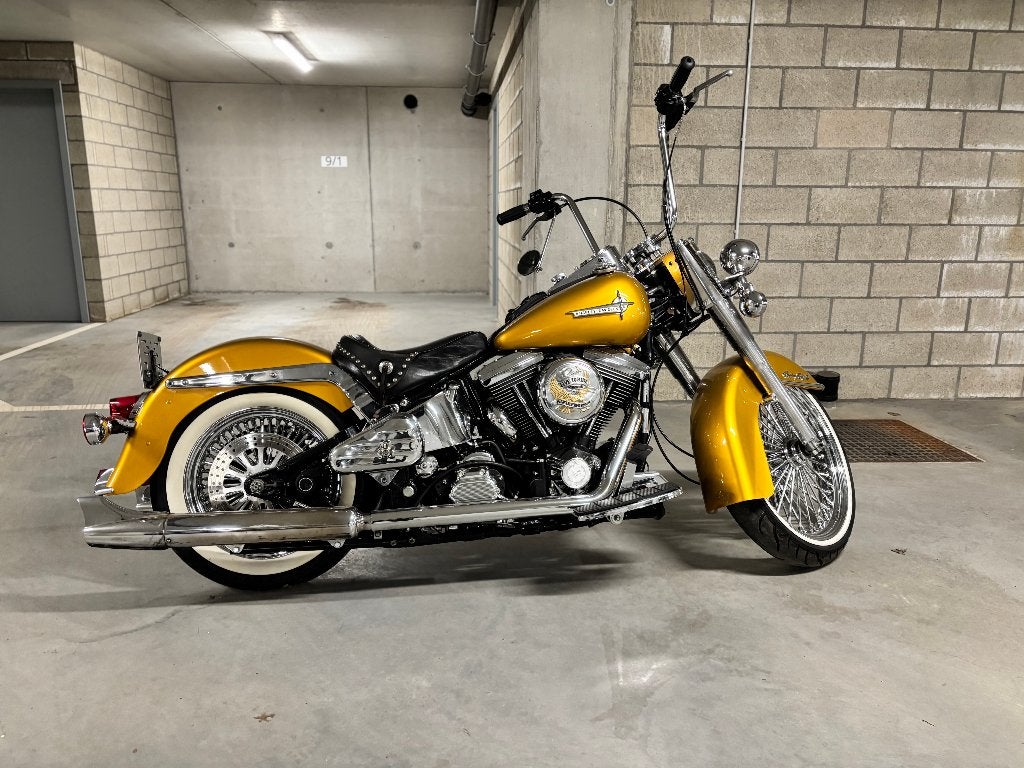 Evo Softail Heritage, Motoren, 2 cilinders, 1340 cc, Chopper, Gebruikt